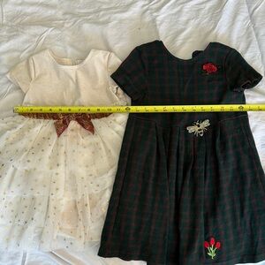 Christmas dresses - white with small stain under skirt